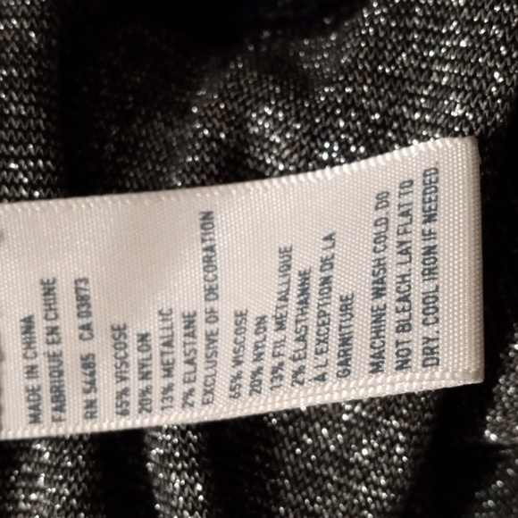 American Eagle Stretchy Black & Silver Metallic Racerback Tank|Sz Med - Picture 8 of 11